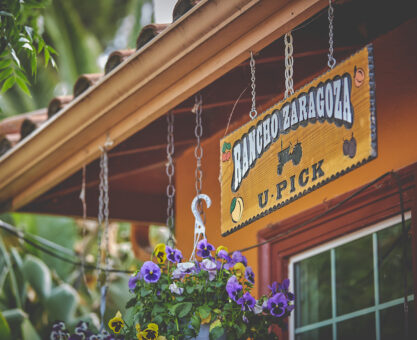 Rancho Zaragoza hanging sign